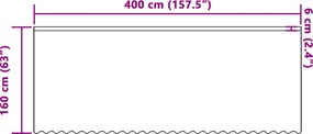vidaXL Κουρτίνα Δαντέλας με κουρτίνες Λευκό 160 x 400 εκ. Πολυεστέρας