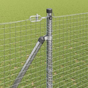 vidaXL Συρματόπλεγμα με ακίδες 10 x 1,5 m Γαλβανισμένος Χάλυβας Ασημί