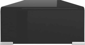 vidaXL Βάση Τηλεόρασης/Οθόνης Μαύρη 80 x 30 x 13 εκ. Γυάλινη