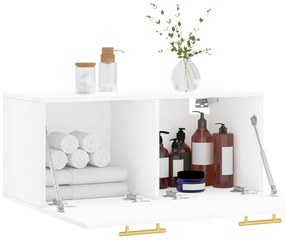 vidaXL Ντουλάπι Τοίχου Λευκό 80 x 36,5 x 35 εκ. από Επεξεργασμένο Ξύλο