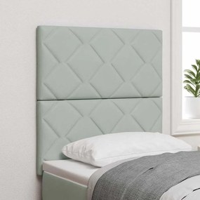 vidaXL Κεφαλάρι  Διαμαντένιων Μπλοκ Light Grey 80 cm Βελούδο