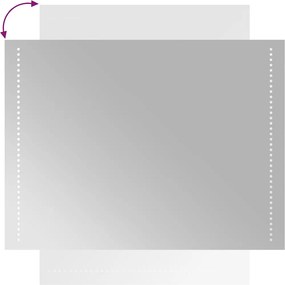 vidaXL Καθρέφτης Μπάνιου με LED 60x80 εκ.