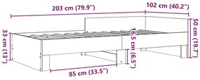 ΠΛΑΙΣΙΟ ΚΡΕΒΑΤΙΟΥ SONOMA ΔΡΥΣ 100X200 ΕΚ. ΕΠΕΞΕΡΓΑΣΜΕΝΟ ΞΥΛΟ 849574