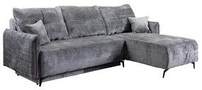 Γωνιακός καναπές - Κρεβάτι Crown Γκρί 248x179x81εκ. 248x179x81 εκ.