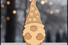 Σετ των 3 Intra απο ξύλο plywood 3mm-4mm πάχος Χριστουγεννιάτικο στοιχειό με βάση Δίασταση 3x3 cm INTRAFABR-119508071