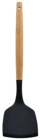 Σπάτουλα 01-14629 32x8x4cm Natural-Black Estia Bamboo,Σιλικόνη