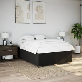 Σκελετός Κρεβατιού Χωρίς Στρώμα Μαύρο 160x200 εκ.Υφασμάτινο