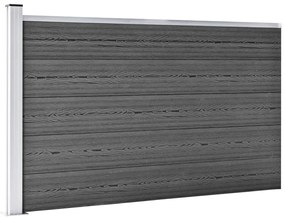 vidaXL Σετ Πάνελ Περίφραξης Μαύρο 699 x 105 εκ. από WPC