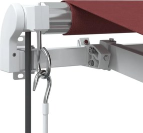 vidaXL Τέντα Πτυσσόμενη Αυτόματη Μπορντό 400x350 εκ.