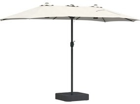 vidaXL Ομπρέλα Κήπου Άμμος 385 x 209 x 244 εκατοστά ύφασμα