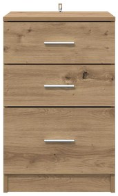 vidaXL Κομοδίνο artisan δρυς 40 x 40 x 63 εκ. Επεξεργασμένο ξύλο