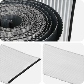 vidaxl Περίγραμμα γκαζόν 5 μ x 10 εκ Γαλβανισμένος Χάλυβας Ασημί