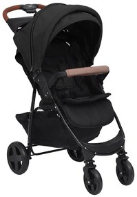 vidaXL Καροτσάκι Μωρού 2 σε 1 Ανθρακί Ατσάλινο