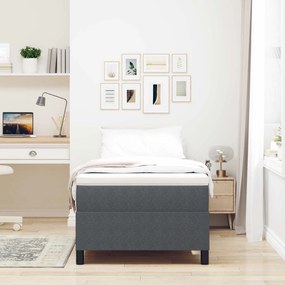 vidaXL Κρεβάτι πλατφόρμα Σκούρο Γκρι 80 x 200 cm Υφασμάτινο Κορντουρά