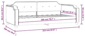 ΚΑΝΑΠΕΣ ΚΡΕΒΑΤΙ TAUPE 90 X 200 ΕΚ. ΥΦΑΣΜΑΤΙΝΟΣ 354208