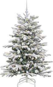 vidaXL Τεχνητό Χριστουγεννιάτικο Δέντρο με Άξονα Λευκό 150 cm