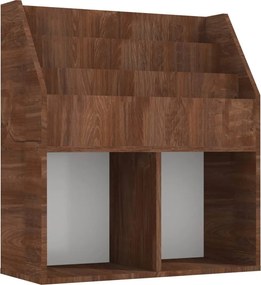 vidaXL Παιδικό Ράφι Περιοδικών Καφέ Δρυς 71x30x78,5 εκ. Επεξεργ. ξύλο