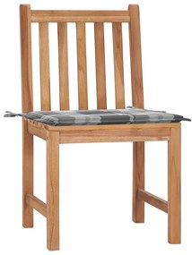 vidaXL Καρέκλες Κήπου 2 Τεμαχίων από Μασίφ Ξύλο Teak με Μαξιλάρια