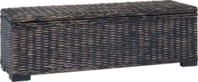 vidaXL Κουτί αποθήκευσης Μαύρο 110 x 35 x 45 cm