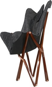 ΚΑΡΈΚΛΕΣ &amp; ΠΟΛΥΘΡΌΝΕΣ ΚΉΠΟΥ BUTTERFLY CHAIR MIXED GREY LESLI LIVING 42448