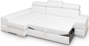 Γωνιακός Καναπές Dren Eco LTHR -Leuko-Αριστερή - 295.00Χ185.00Χ95.00cm