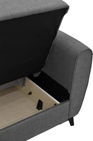 Σετ σαλονιού 2τεμ Lincoln pakoworld ύφασμα σε ανθρακί απόχρωση