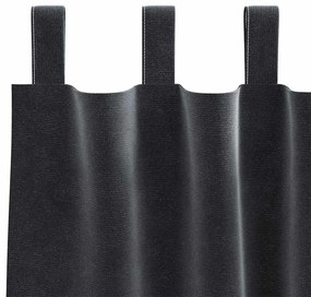vidaXL Κουρτίνες με κουρτίνες 2 pcs Σκούρο γκρι 140 x 260 cm Βελούδο