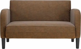 vidaXL Καναπές Loveseat Καφέ 110 εκ. Συνθετικό δέρμα