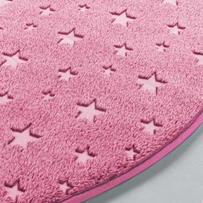 Φωσφοριζέ Στρογγυλό Πατάκι (Φ90) L-C Fluo Night Fuchsia 1611418