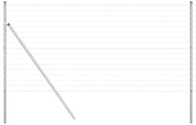 vidaXL Ευρωπαϊκή Φράχτη με 13 Πόλους 1.2x25 μ Γαλβανισμένος Χάλυβας