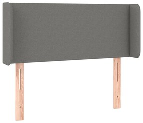 vidaXL Κεφαλάρι Κρεβατιού LED Σκούρο Γκρι 103x16x78/88 εκ. Υφασμάτινο