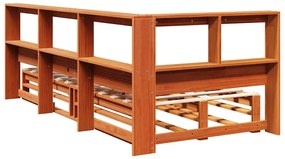 vidaXL Κρεβάτι Βιβλιοθήκη Χωρίς Στρώμα 90x200 εκ. Μασίφ Ξύλο Πεύκου