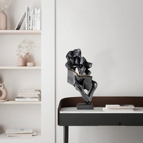 Διακοσμητικό Χώρου Μαύρο LECTEUR 15x20x36