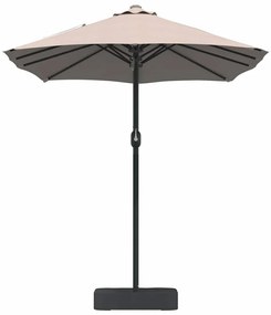 vidaXL Ομπρέλα Κήπου Taupe 385 x 209 x 244 εκατοστά ύφασμα