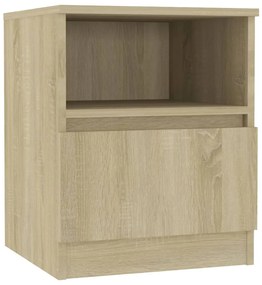 vidaXL Κομοδίνα 2 τεμ. Sonoma Δρυς 40 x 40 x 50 εκ. από Επεξ. Ξύλο