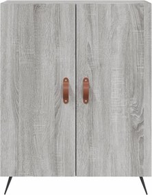 vidaXL Ντουλάπι Γκρι Sonoma 69,5 x 34 x 180 εκ. Επεξεργασμένο Ξύλο