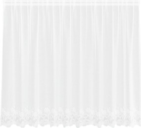 vidaXL Κουρτίνα Δαντέλας με κουρτίνες Λευκό 160 x 300 cm Πολυεστέρας