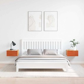 vidaXL Κομοδίνο 2 pcs Καφέ κεριού 37 x 35 x 18.5 εκ Μασίφ ξύλο πεύκου