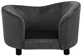 vidaXL Καναπές - Κρεβάτι Σκύλου Σκούρο Γκρι 69 x 49 x 40 εκ. Βελουτέ