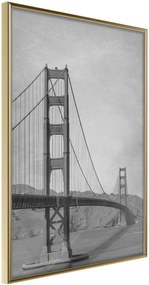 Αφίσα - Bridge in San Francisco II - 30x45 - Χρυσό - Χωρίς πασπαρτού