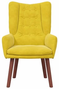 vidaXL Χαλαρωτική Πολυθρόνα Κίτρινο 63 x 67 x 94 εκ. Βελούδο