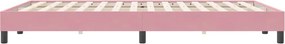 vidaXL Box Spring κρεβάτι χωρίς στρώμα ροζ 160x220 cm Βελούδινο