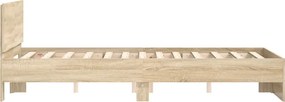 vidaXL Πλαίσιο Κρεβατιού με Κεφαλάρι Sonoma δρυς 120x200 εκ.