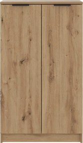 vidaXL Παπουτσοθήκη Αρτισιανή Δρυς 59x35x100,5 εκ. Επεξ. Ξύλο