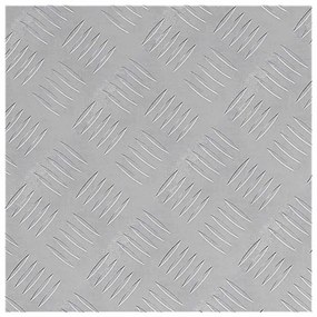 vidaXL Επιφάνειες Καρό 4 pcs Ασημί 40 x 40 cm Αλουμίνιο