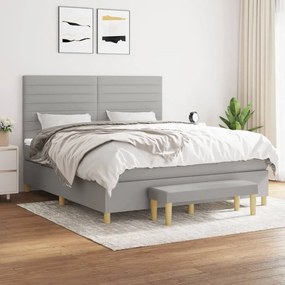 ΚΡΕΒΑΤΙ BOXSPRING ΜΕ ΣΤΡΩΜΑ ΑΝΟΙΧΤΟ ΓΚΡΙ 180X200 ΕΚ. ΥΦΑΣΜΑΤΙΝΟ 3137253