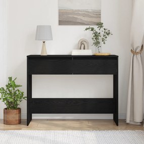 vidaXL Μαύρο Ξύλινο Τραπέζι Κονσόλας - 100x35x76.5 εκ - Επεξεργασμένο Ξύλο