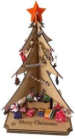 Intra απο ξύλο plywood 3mm-4mm πάχος - Χριστουγεννιάτικο Δέντρο DIY 3mm Δίασταση 30x30 cm Intraeaxys-pok3ej87