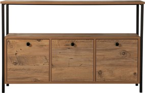 Μπουφές Πεύκο Atlantic / Μαύρο SOLACE 120x29,5x77