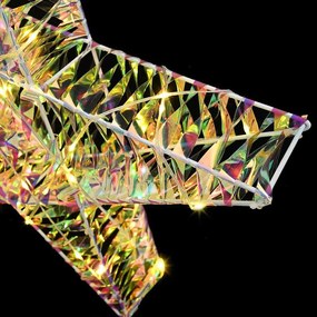 vidaXL 3D Αστέρι με 50 LED Θερμό λευκό 55 x 52.5 x 9 εκ PET